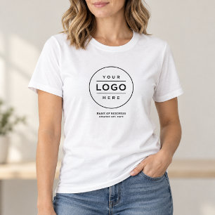 Rundes Logo Firmenname Standort Mitarbeiter T-Shirt