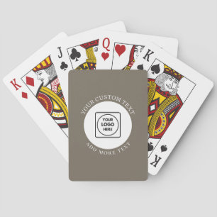Rundes Logo-Text Grünes Branding-Design Poker-Kart Spielkarten
