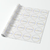 Rundes Logo Unternehmensgeschäft Einfach Groß Weiß Geschenkpapier (Ungerollt)