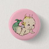 Rundes Meerjungfrau Kewpie Knopf-Button Button (Vorderseite)