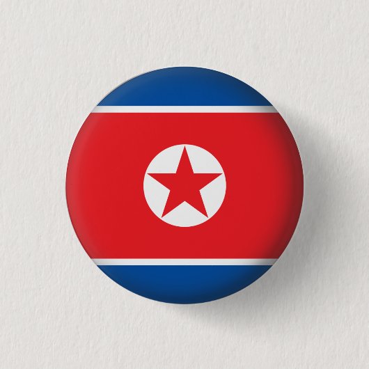 Rundes Nordkorea Button (Vorderseite)
