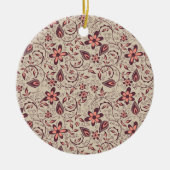 Rundes Ornament mit einem beigen Hintergrund (Vorne)