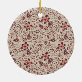 Rundes Ornament mit einem beigen Hintergrund (Hinten)