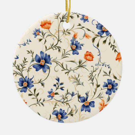 Rundes Ornament mit einer goldenen Schnur (Vorne)