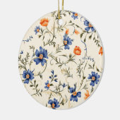 Rundes Ornament mit einer goldenen Schnur (Links)
