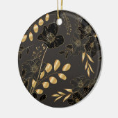 Rundes Ornament mit schwarzem Hintergrund (Links)