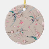 Rundes Ornament mit zartem Blumendesign (Vorne)