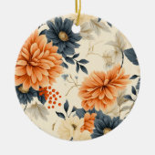 Rundes Ornament mit zartem Blumenmuster (Vorne)