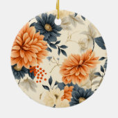 Rundes Ornament mit zartem Blumenmuster (Hinten)