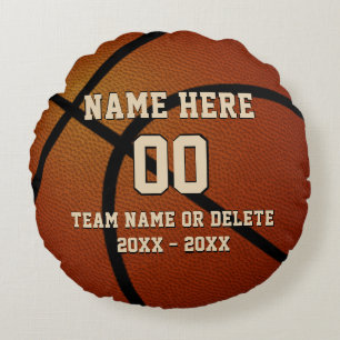 Rundes personalisiertes Basketball-Kissen, Ihr Kissen