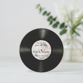 Rundes personalisiertes Foto-Save-the-Date mit Sch Save The Date (Stehend Vorderseite)