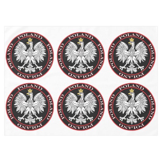 Rundes polnisches Eagle Tischdecke (Vorderseite (Horizontal))