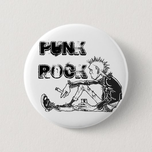 Rundes Punkfelsen-Genre-Button Button (Vorderseite)
