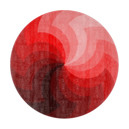 Rundes Rot zwängt Glasschneiden-Brett Schneidebrett (Vorderseite)