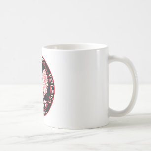 Rundes rotes Polska Eagle Kaffeetasse