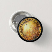 Rundes Schild - goldenes Sun-Emblem Button (Vorne & Hinten)