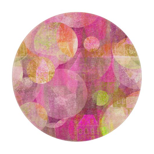 rundes Schneidebrett der glücklichen Häuser (Vorderseite)