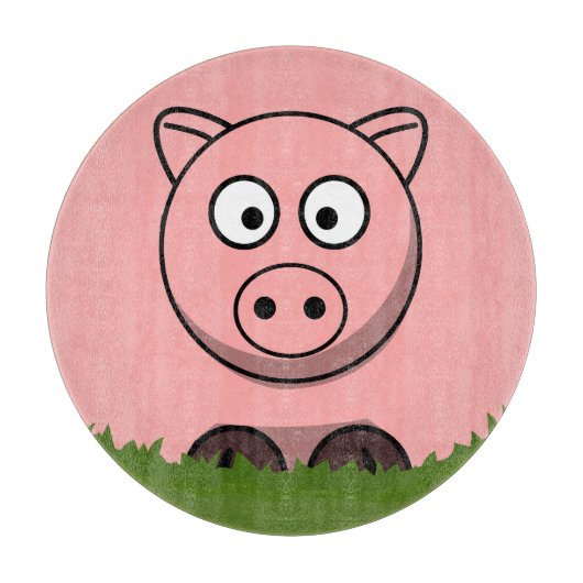 Rundes Schwein Schneidebrett (Vorderseite)