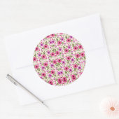 Rundes Sticker-Design mit leuchtendem Rosa Runder Aufkleber (Umschlag)
