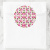 Rundes Sticker-Design mit leuchtendem Rosa Runder Aufkleber (Tasche)