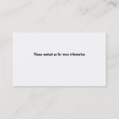 Rundes Stroh emballiert Visitenkarte (Rückseite)