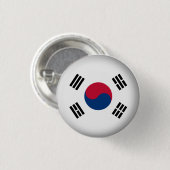 Rundes Südkorea Button (Vorne & Hinten)