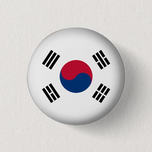 Rundes Südkorea Button (Vorderseite)