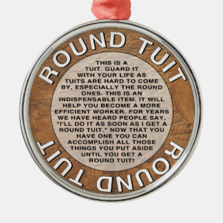 Rundes Tuit Silbernes Ornament