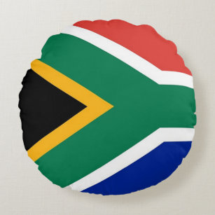 Rundes Wurfs-Kissen mit Flagge von Südafrika Rundes Kissen