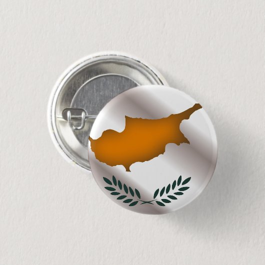 Rundes Zypern Button (Vorne & Hinten)