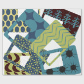 Rundete moderne Rechtecke aus dem Mittelalter Geschenkpapier (Flach)