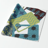 Rundete moderne Rechtecke aus dem Mittelalter Geschenkpapier (Ungerollt)