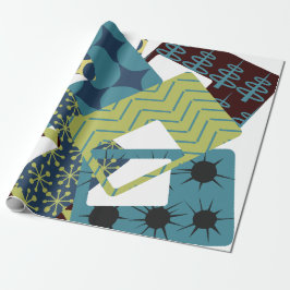 Rundete moderne Rechtecke aus dem Mittelalter Geschenkpapier