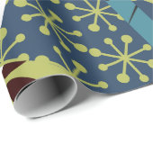 Rundete moderne Rechtecke aus dem Mittelalter Geschenkpapier (Rolleneckpunkt)