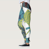Rundete moderne Rechtecke aus dem Mittelalter Leggings (Links)