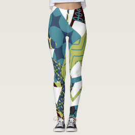 Rundete moderne Rechtecke aus dem Mittelalter Leggings