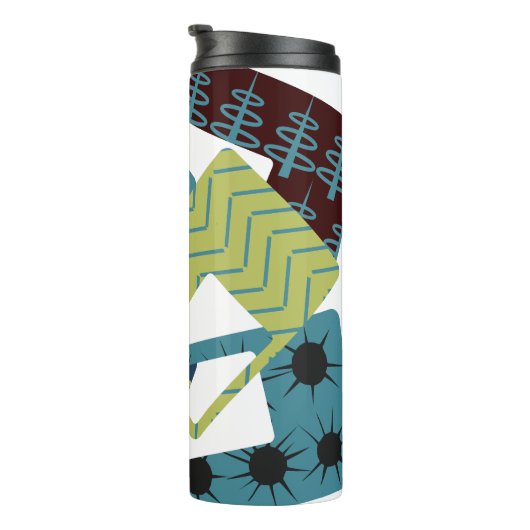 Rundete moderne Rechtecke aus dem Mittelalter Thermosbecher (Nach rechts gedreht)