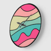 Rundfarbe Abstrakt 160422(01) Große Wanduhr (Winkel)