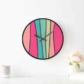 Rundfarbe Abstrakt 160422(02) Große Uhr (Zuhause)