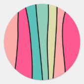 Rundfarbe Abstrakt 160422(02) Runder Aufkleber (Vorderseite)