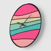 Rundfarbe Abstrakt 160422(03) Große Uhr (Winkel)