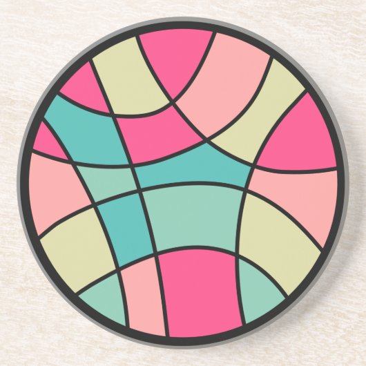 Rundfarbe Abstrakt 160422(06) Getränkeuntersetzer (Vorne)