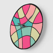 Rundfarbe Abstrakt 160422(06) Große Uhr (Winkel)