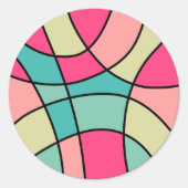 Rundfarbe Abstrakt 160422(06) Runder Aufkleber (Vorderseite)