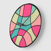 Rundfarbe Abstrakt 160422(07) Große Wanduhr (Winkel)