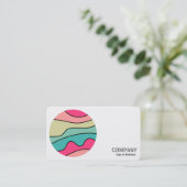 Rundfarben Abstrakt 160422 (01) Foto Visitenkarte (Stehend Vorderseite)