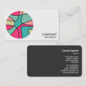 Rundfarben Abstrakt 160422(04) Foto Visitenkarte (Vorne/Hinten)