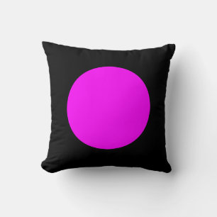 Rundfarben - Magenta und Schwarz Kissen