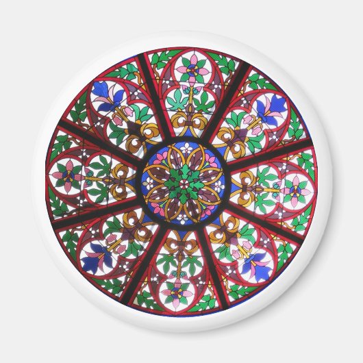 Rundfenster aus festem Glas Magnet (Vorne)