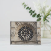 Rundfenster der Westfassade von Notre Dame Cathedr Postkarte (Stehend Vorderseite)